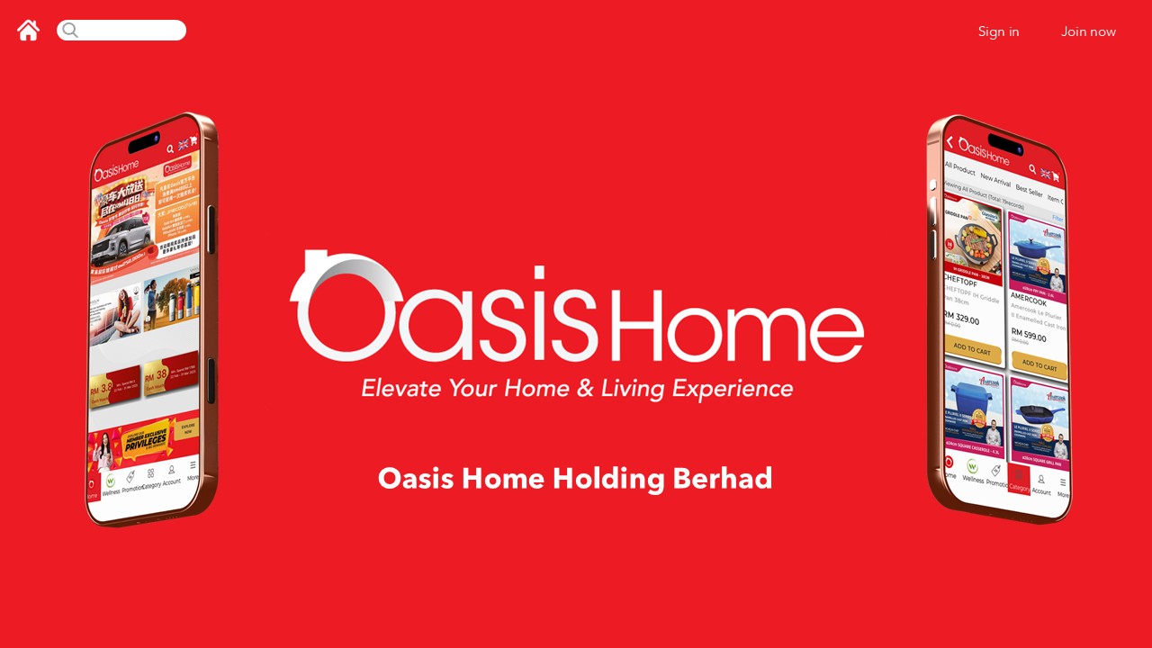 绿洲居家控股（OASIS HOME）第三季净赚246万令吉 IPO资金强化直播电商地位
